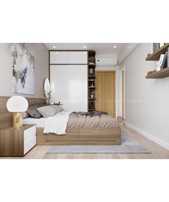 Tủ quần áo PN12 - Gỗ MDF - Dài 1.2m đến 1.8m (cao 2.4m) Tủ quần áo PN12 - Gỗ MDF - Dài 1.2m đến 1.8m (cao 2.4m)